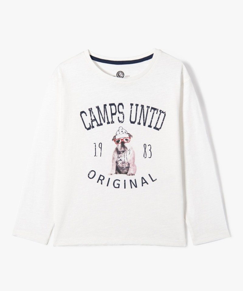 Tee-shirt fille à manches longues avec motif chien - Camps United